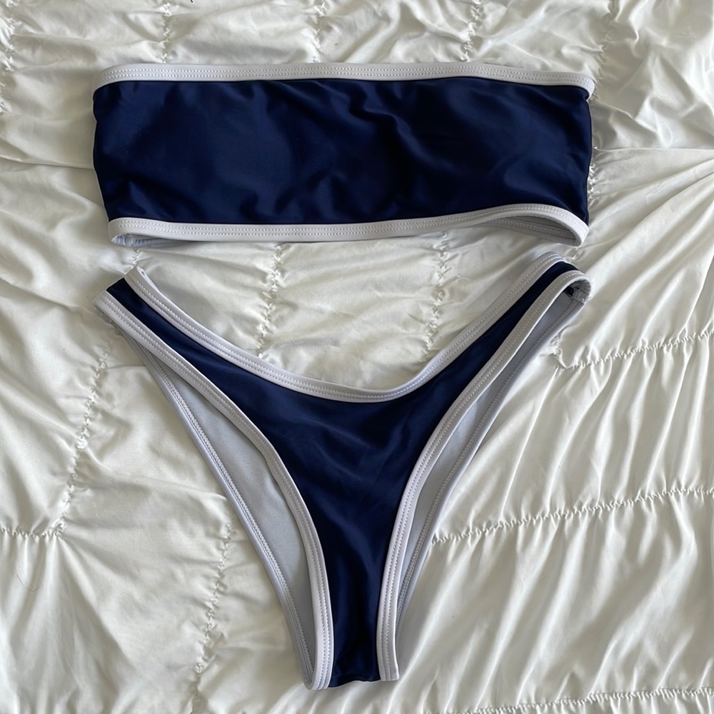 Navy & White Bikini